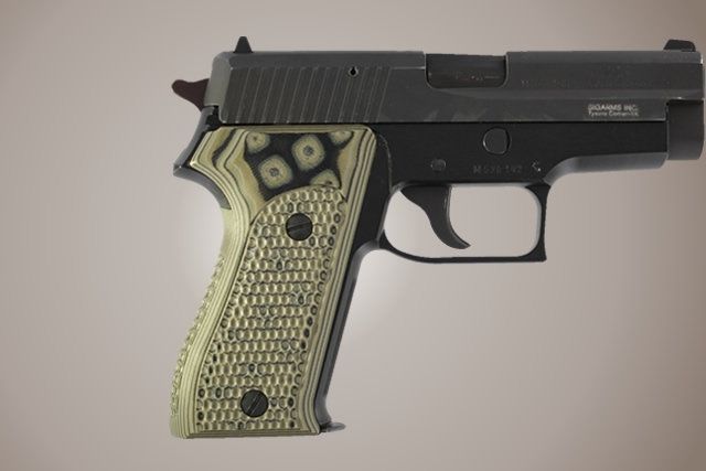 Hogue SIG Sauer P225 Piranha Grip G-10 - G-Mascus Green - Hogue