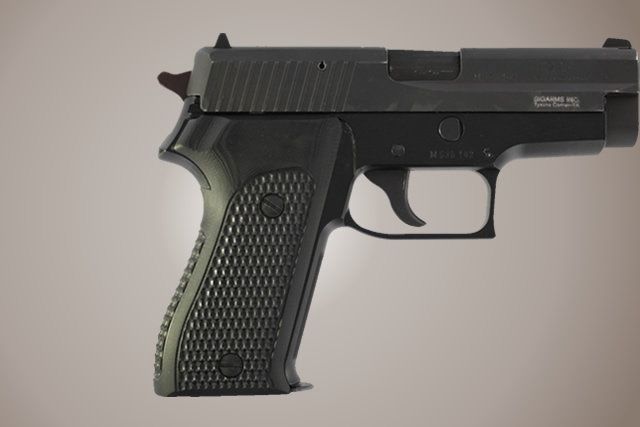 Hogue SIG Sauer P225 Piranha Grip G-10 - Solid Black - Hogue