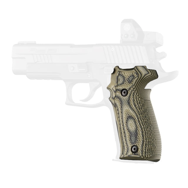 Hogue SIG Sauer P226 Contour Classic Grip Inverse Checkered G10 Gmascus Green Lava