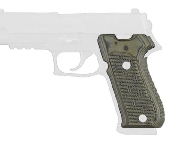 Hogue SIG Sauer P226 Contour Classic Grip Piranha G10 Gmascus Green Lava