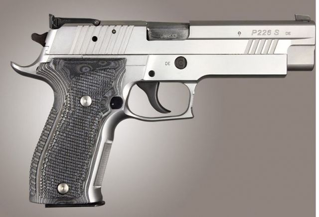 Hogue SIG Sauer P226 DA/SA Allround Piranha Grip G10 G-Mascus Black/Gray Black/Grey - Hogue