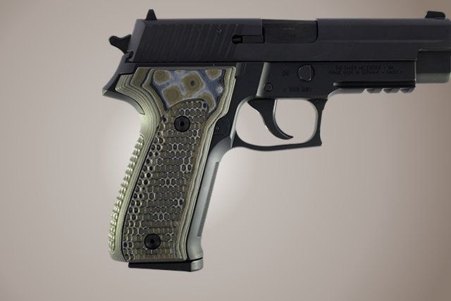 Hogue SIG Sauer P226 Piranha Grip G-10 - G-Mascus Green - Hogue