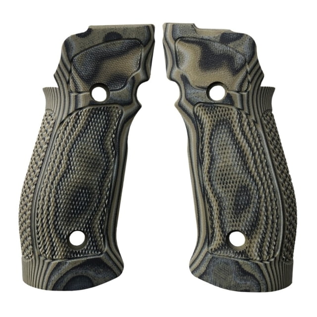 Hogue SIG Sauer P226 SAO X5 Magrip Checkered G10 GMascus Green Lava - Hogue