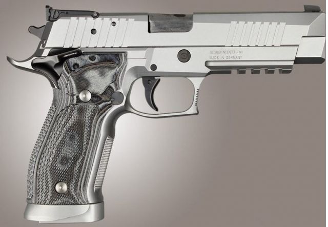Hogue SIG Sauer P226 SAO X5 X6 Checkered G10 G-Mascus Black/Gray Black/Grey - Hogue