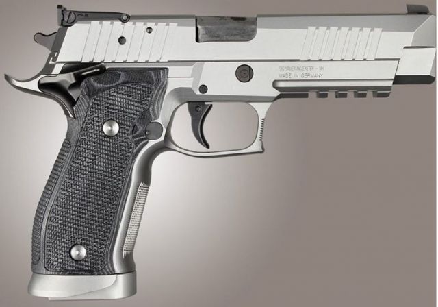 Hogue SIG Sauer P226 SAO X5 X6 Piranha Grip G10 G-Mascus Black Black - Hogue