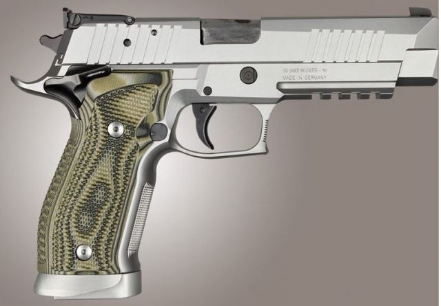 Hogue SIG Sauer P226 SAO X5 X6 Piranha Grip G10 G-Mascus Green Green - Hogue