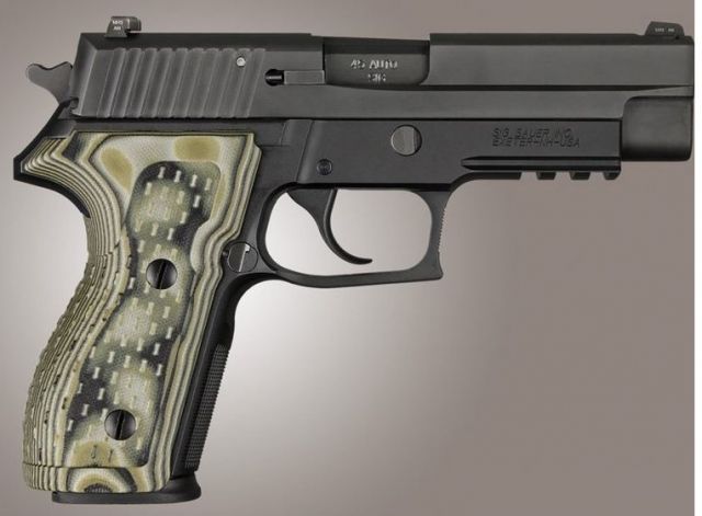 Hogue SIG Sauer P227 DA/SA Chain Link G10 G-Mascus Green Screws And Bushings Included Green - Hogue