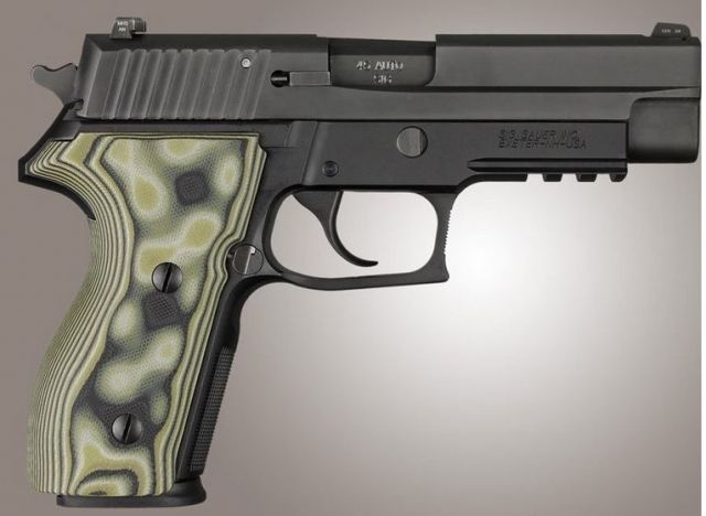 Hogue SIG Sauer P227 DA/SA G10 G-Mascus Green Screws And Bushings Included Green - Hogue