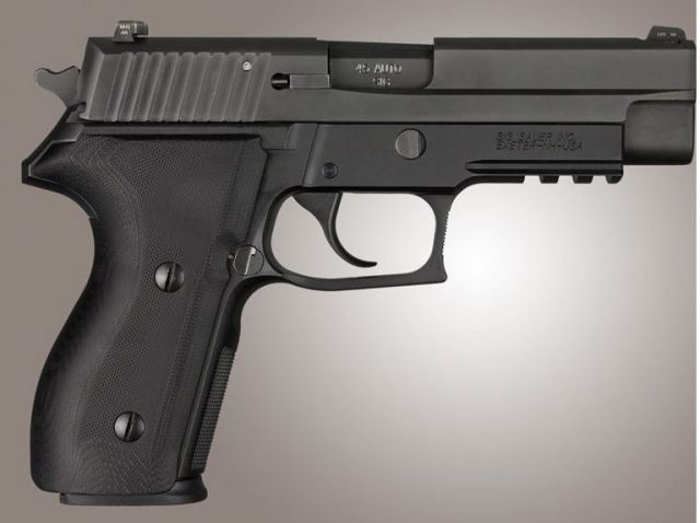 Hogue SIG Sauer P227 DA/SA G10 Solid Black Screws And Bushings Included Black - Hogue