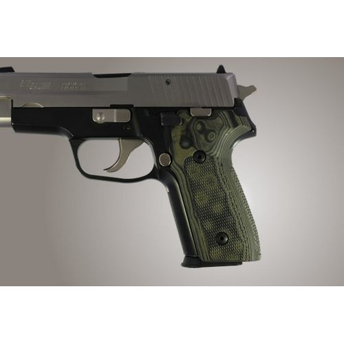 Hogue SIG Sauer P228 P229 Checkered G-10 - G-Mascus OD Green Camo - Hogue