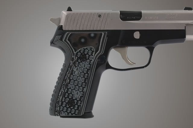 Hogue SIG Sauer P228 P229 Chain Link G-10 - G-Mascus Black/Gray - Hogue