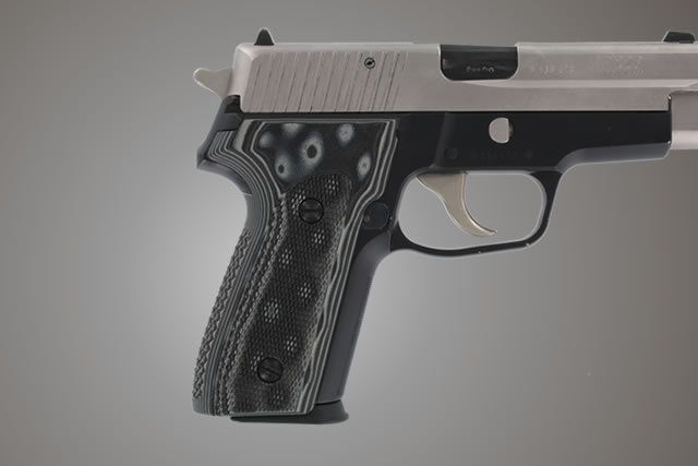Hogue SIG Sauer P228 P229 Checkered G-10 G-Mascus Black/Gray - Hogue