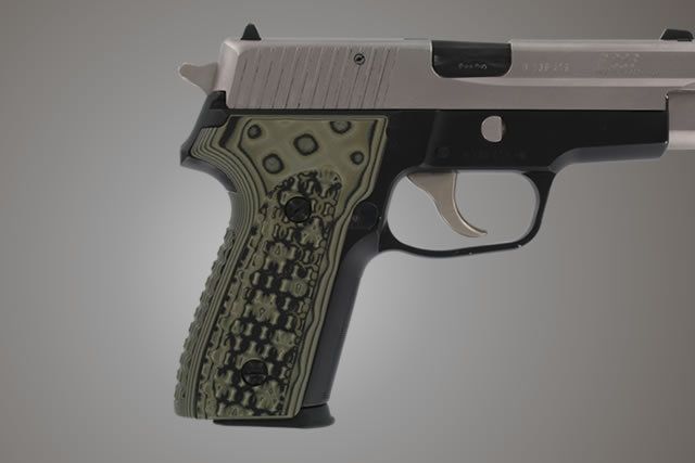 Hogue SIG Sauer P228 P229 Chain Link G-10 - G-Mascus Green - Hogue