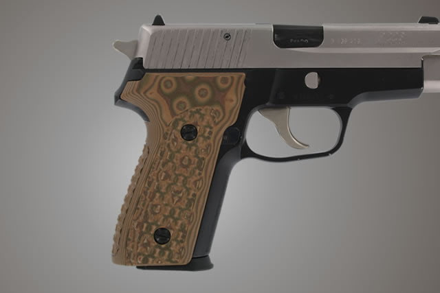 Hogue SIG Sauer P228 P229 Chain Link G-10 - G-Mascus Tan - Hogue