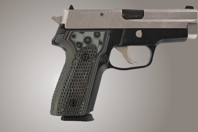 Hogue SIG Sauer P228 P229 Piranha Grip G-10 - G-Mascus Black/Gray - Hogue