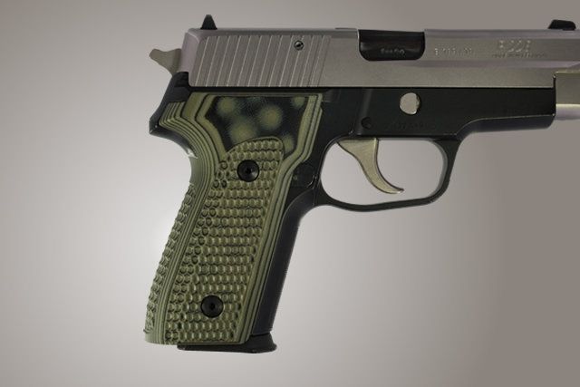 Hogue SIG Sauer P228 P229 Piranha Grip G-10 G-Mascus Green - Hogue