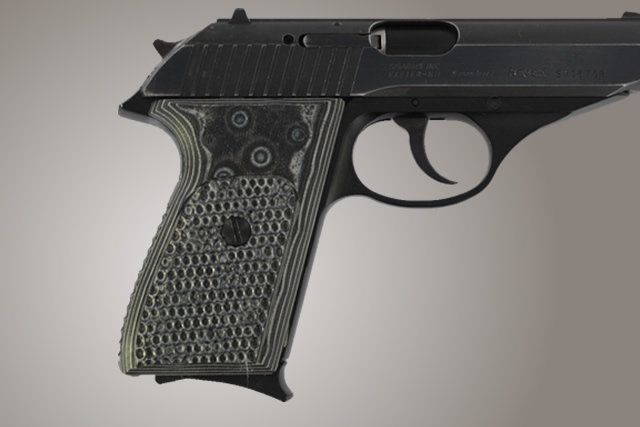 Hogue SIG Sauer P230 P232 Piranha Grip G-10 - G-Mascus Black/Gray - Hogue
