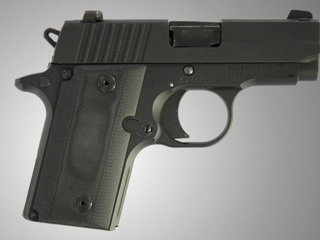 Hogue SIG Sauer P238 G-10 - Solid Black - Hogue