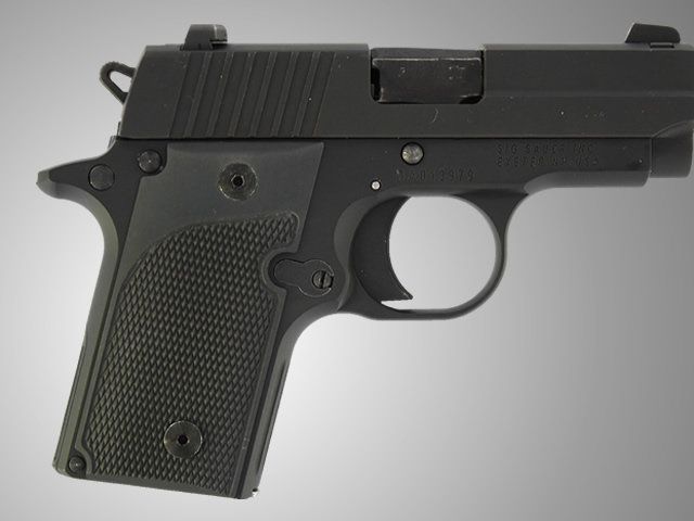 Hogue SIG Sauer P238 Checkered G-10 - Solid Black