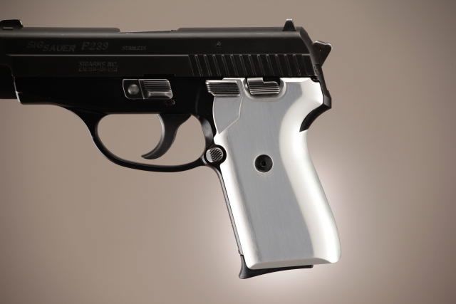 Hogue SIG Sauer P239 Aluminum - Brushed Gloss Clear Anodized - Hogue