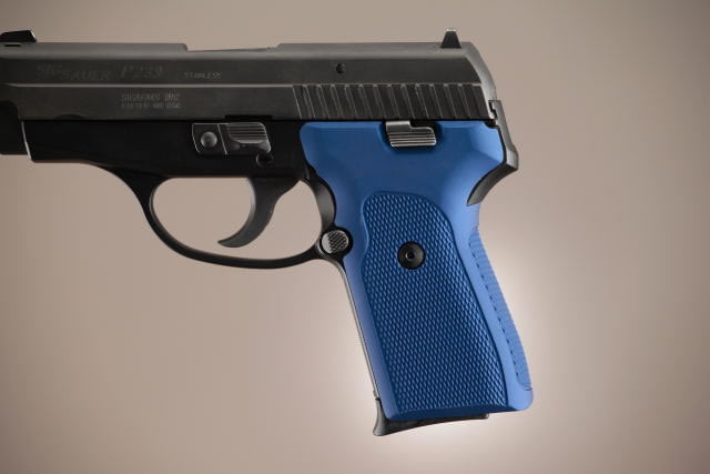 Hogue SIG Sauer P239 DAK Checkered Aluminum - Matte Blue Anodized - Hogue