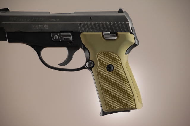 Hogue SIG Sauer P239 DAK Checkered Aluminum - Matte Green Anodized - Hogue