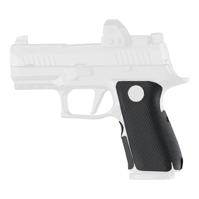Hogue Sig Sauer P320 9/40/357 Wrapter Rubber Adhesive Grip Block Texture Medium Grip Module Compact Black - Hogue
