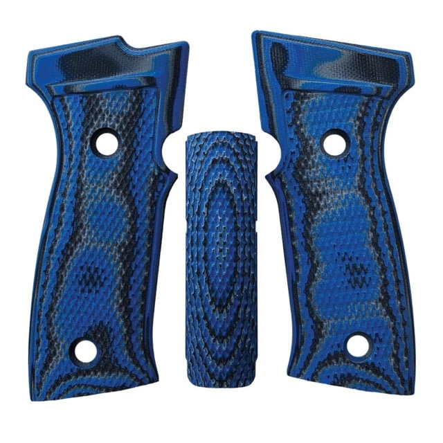 Hogue Sig Sauer P320 AXG Flat Panels Inverse Checkered G10 GMascus Blue Lava - Hogue