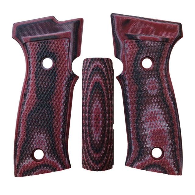 Hogue Sig Sauer P320 AXG Flat Panels Inverse Checkered G10 GMascus Red Lava - Hogue
