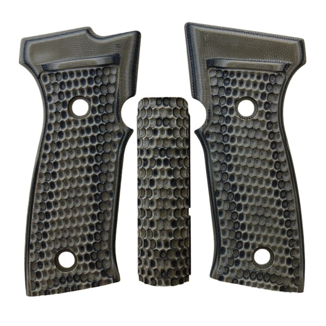 Hogue Sig Sauer P320 AXG Flat Panels Piranha G10 GMascus Green Lava - Hogue