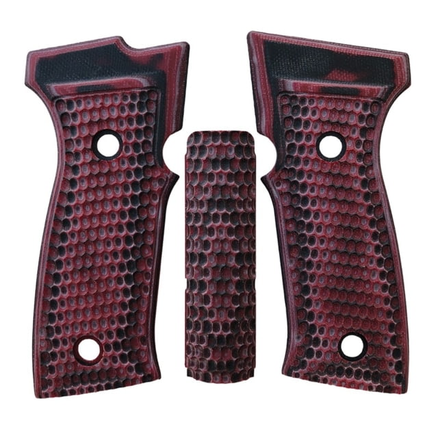 Hogue Sig Sauer P320 AXG Flat Panels Piranha G10 GMascus Red Lava - Hogue