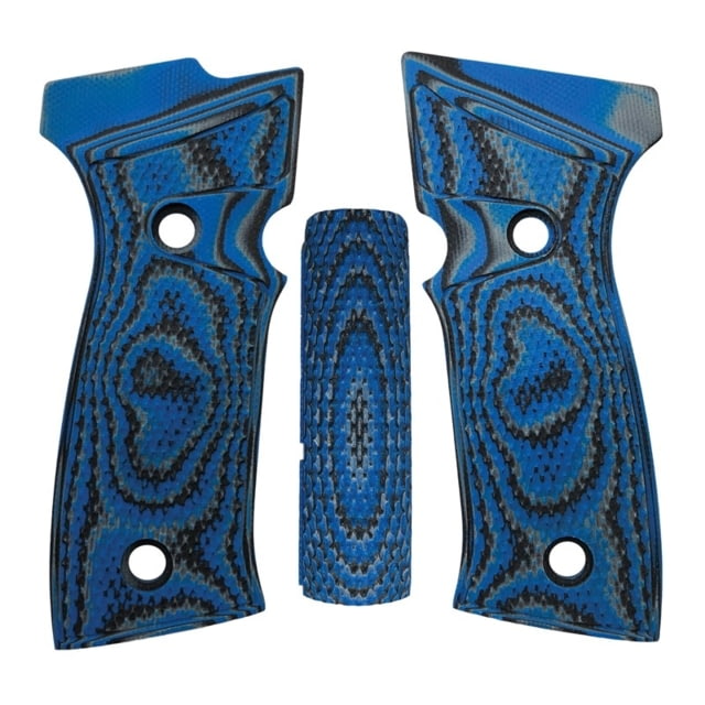 Hogue Sig Sauer P320 AXG Palmswell Panels Inverse Checkered G10 GMascus Blue Lava - Hogue