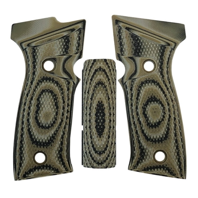 Hogue Sig Sauer P320 AXG Palmswell Panels Inverse Checkered G10 GMascus Green Lava