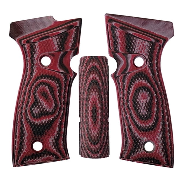 Hogue Sig Sauer P320 AXG Palmswell Panels Inverse Checkered G10 GMascus Red Lava - Hogue