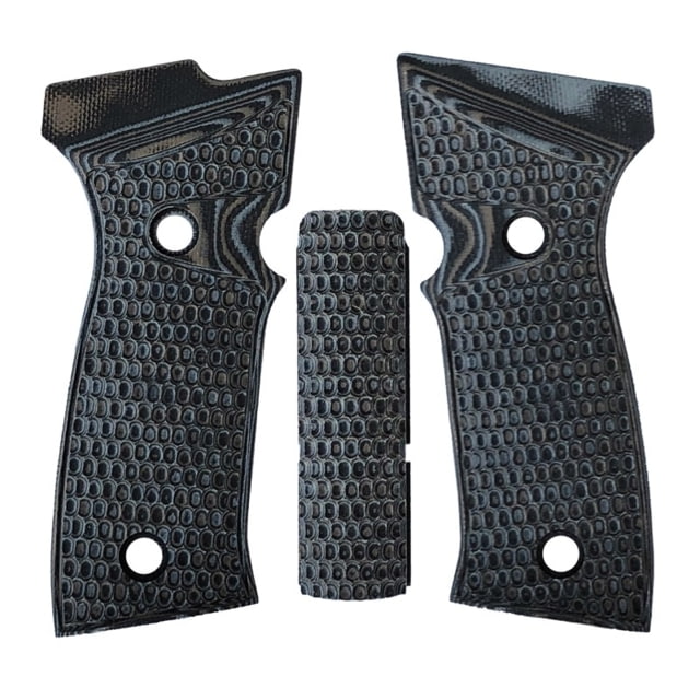 Hogue Sig Sauer P320 AXG Palmswell Panels Piranha G10 GMascus Black/Grey - Hogue