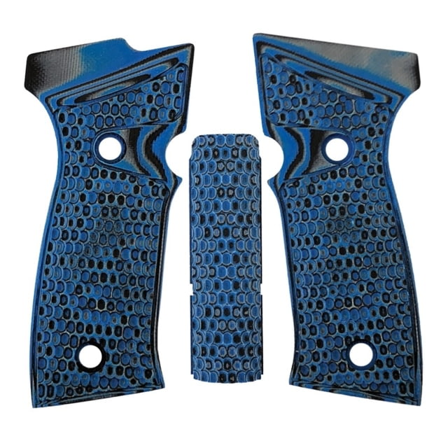 Hogue Sig Sauer P320 AXG Palmswell Panels Piranha G10 GMascus Blue Lava - Hogue