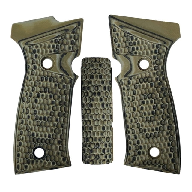 Hogue Sig Sauer P320 AXG Palmswell Panels Piranha G10 GMascus Green Lava - Hogue