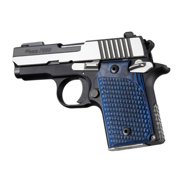 Hogue Sig Sauer P938 Ambi Grip Blue - Hogue