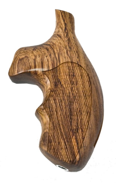 Hogue S&W J Frame Round Butt Rosewood Groove Checkered Grip - Hogue