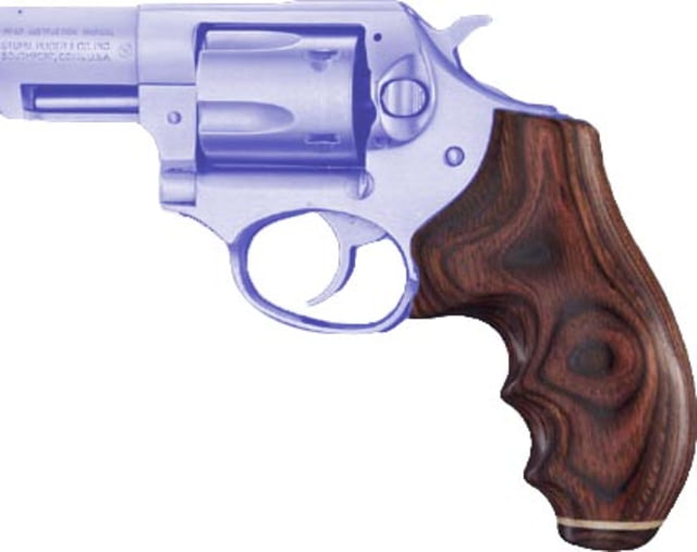Hogue Laminate Grip - Ruger SP101 - Rosewood Stripe Cap - Hogue