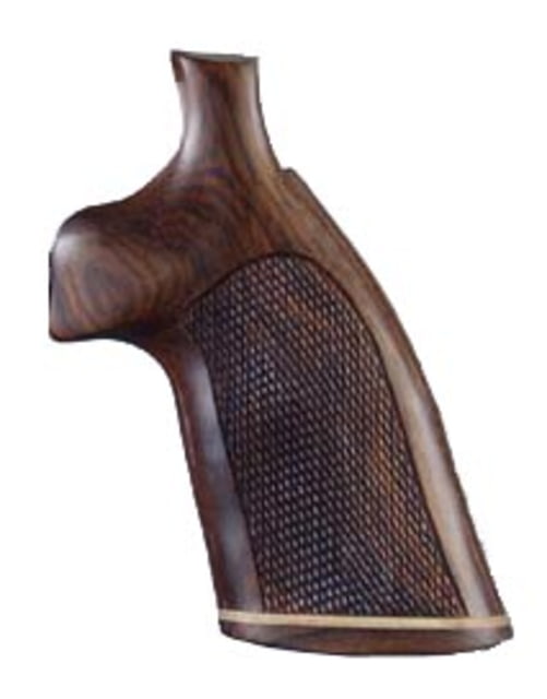 Hogue Taurus Med. & Lg. Rd. Butt Rosewood No Finger Groove Stripe/Cap Checkered - Hogue