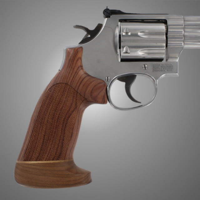 Hogue Taurus Med. & Lg. Sq. Butt Kingwood No Finger Groove Big Butt Checkered - Hogue