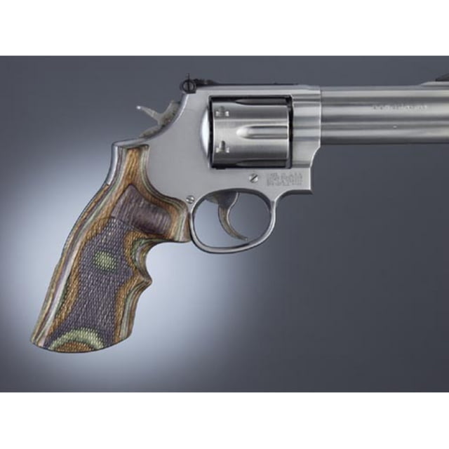 Hogue Taurus Med. & Lg. Sq. Butt LamoCamo Top Finger Groove Checkered - Hogue