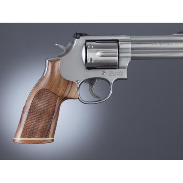 Hogue Taurus Med. & Lg. Sq. Butt PauFerro No Finger Groove Stripe/Cap Checkered - Hogue