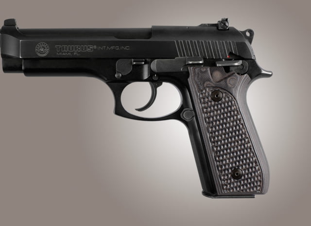 Hogue Taurus PT-99 PT-92 PT-100 PT-101 With Decocker Piranha Grip G-10 - G-Mascus Black/Gray - Hogue