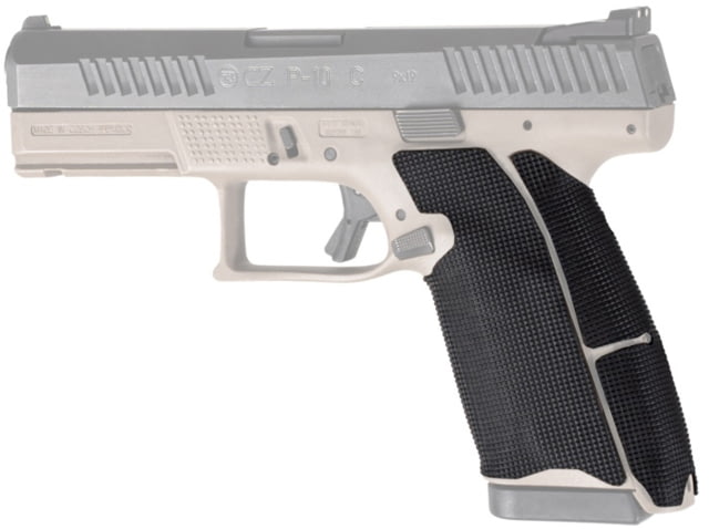 Hogue Wrapter Rubber 9mm Adhesive Pistol Grip CZ P10 C Black/Block Texture - Hogue