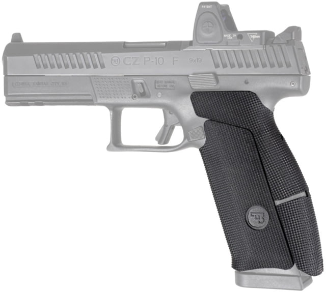 Hogue Wrapter Rubber 9mm Adhesive Pistol Grip CZ P10 F Black/Block Texture - Hogue