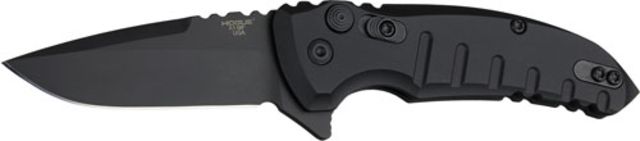 Hogue X1 Microflip 2.75 Foldr Drop Pt Blk Blade Alum Frm Blk - Hogue