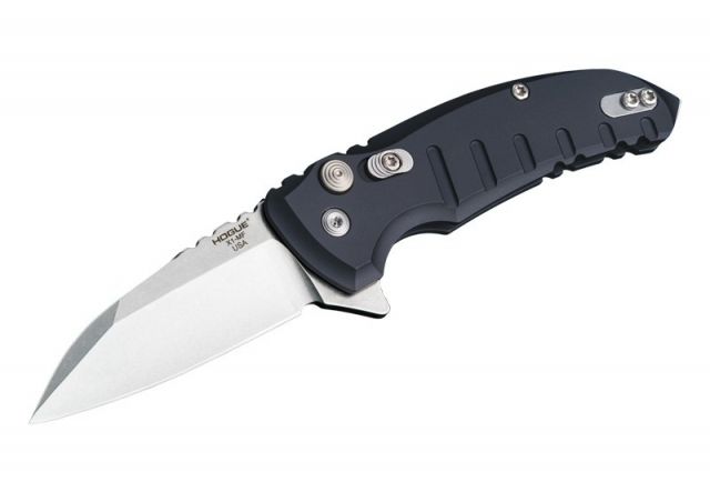 Hogue X1-Microflip 2.75in Folder Wharncliffe Blade Tumble Finish Alum Frame Matte Black