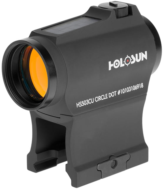 Holosun Circle Micro Red Dot Sight 1x20mm, 2 MOA Dot, 65 MOA Circle, Black, HS503CU